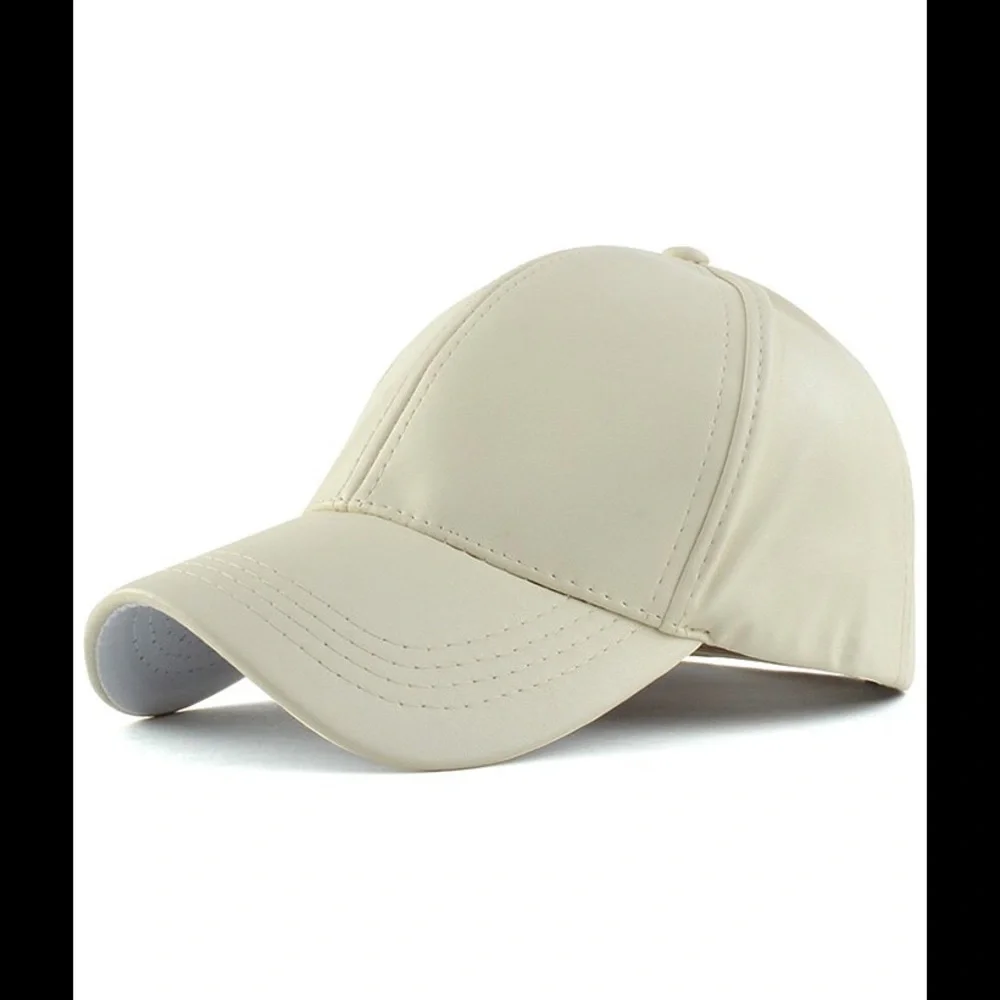 Unisex Faux‎ Leather Baseball granddaddy cap hat